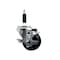 Service Caster 3'' SS Soft Rubber Swivel 7/8'' Expanding Stem Caster with Brake SCC-SSEX20S314-SRS-TLB-78 - alternate 1